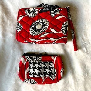 Vera Bradley Deco Daisy Coin Purse and Double ID wallet.